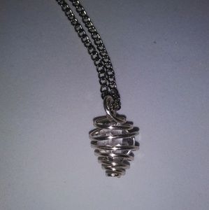 Handmade Wire Caged Herkimer Diamond Chunk